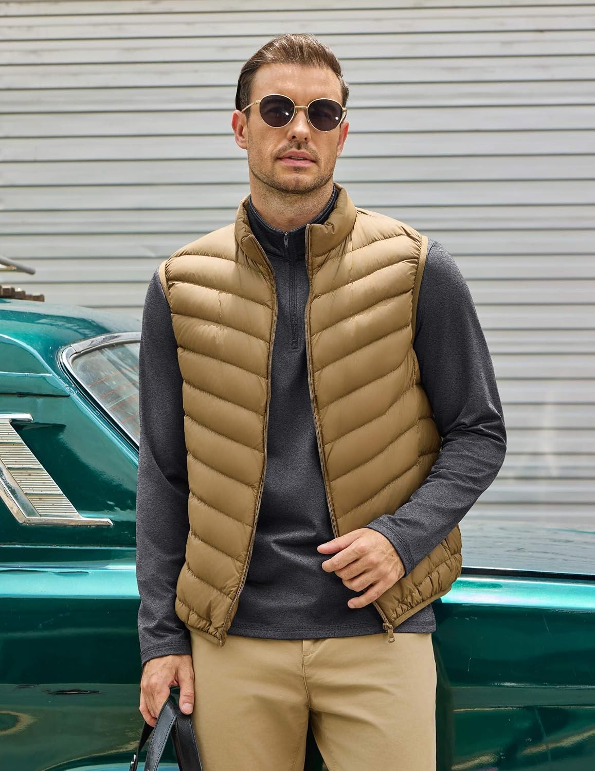 Detalle 1 de COOFANDY Men's Quarter-Zip Pullover