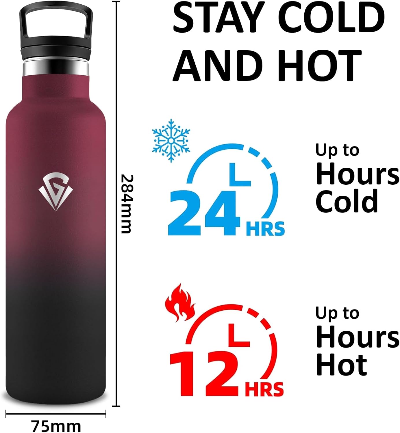 Detalle 1 de Mujigaga Botella de agua acero inoxidable 0.75 L