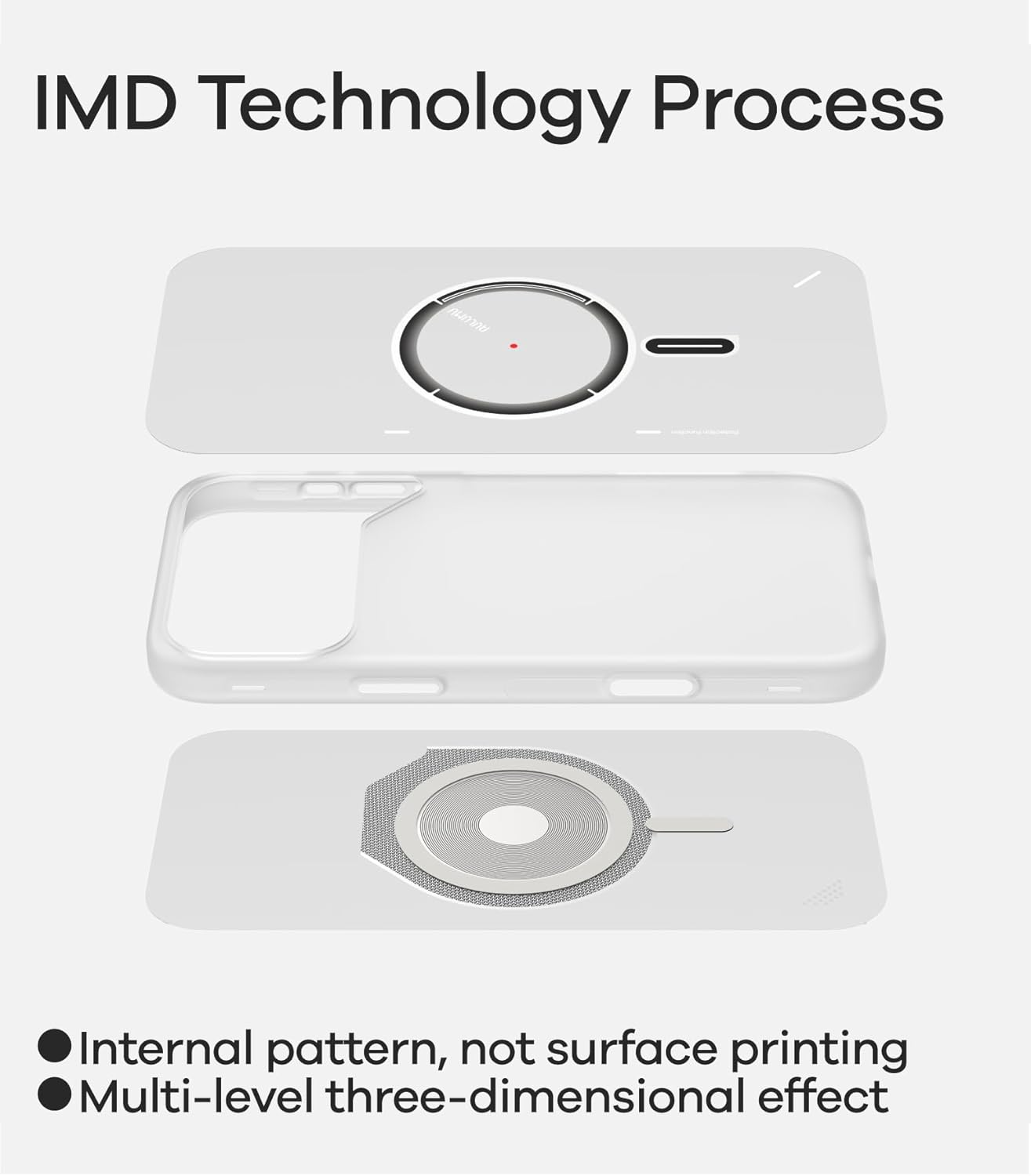 Thumbnail 6 de Aulumu A17 iPhone 17 Pro Max Magnetic Thermal Case with Camera Control (CoolHyper, IMD, MagSafe) — Touch Translucent Gray