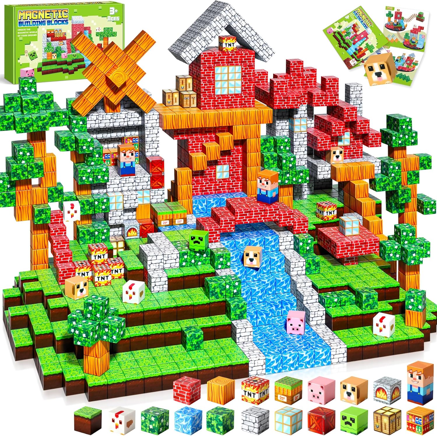 Detalle de COOLJOYA 108-piece magnetic blocks set