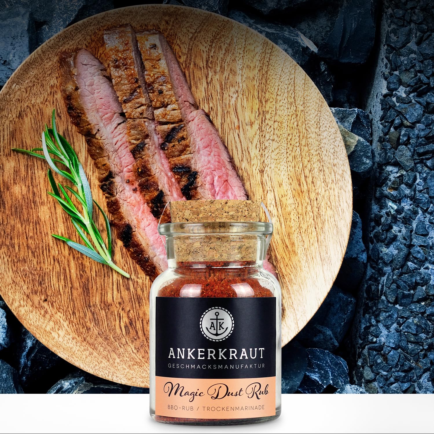 Detalle de Ankerkraut Geschenkset Best Of Ankerkraut – Pommes Salz, Magic Dust BBQ Rub & Pfeffer Symphonie