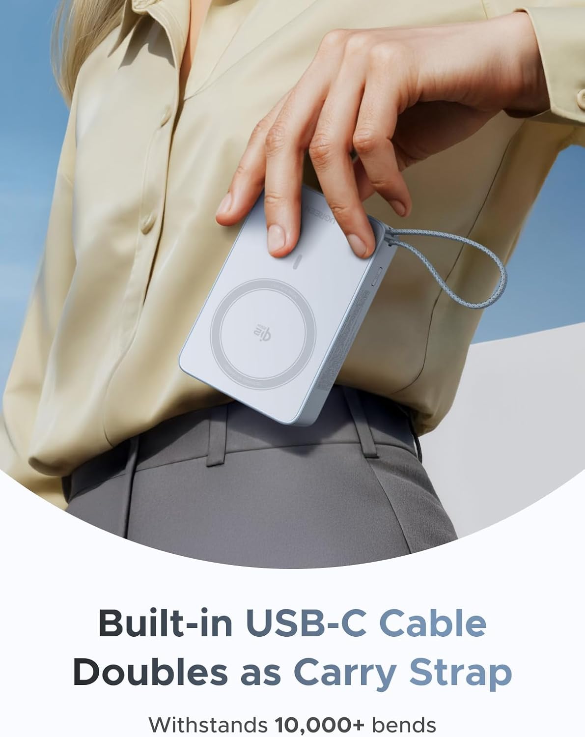 Thumbnail 4 de UGREEN MagFlow MagSafe Power Bank Qi2 25W 20000mAh with Built-in USB-C Cable