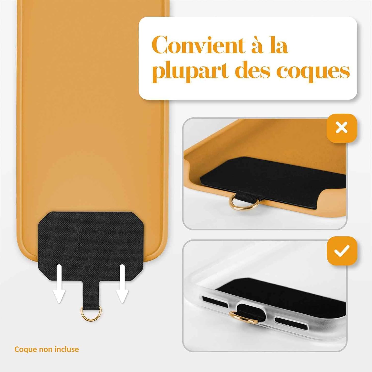 Thumbnail 6 de moex Unleash: Cordon pour Xiaomi 14T Pro avec mousqueton amovible et coussinet pour coque