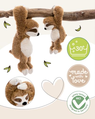 Detalle de NICI Przytulanka Leniwiec Slobby 35 cm avec manches à fermeture Velcro — douceur et confort écoresponsable
