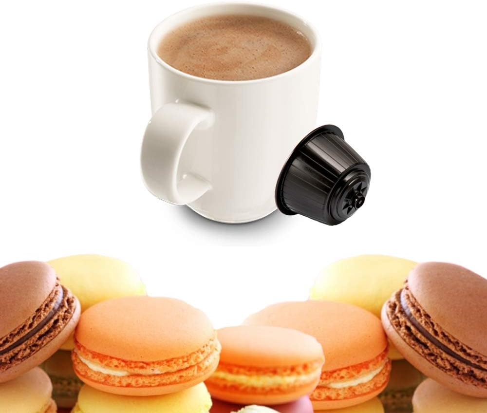 Detalle de KICKKICK 32 Capsule Macaron alla Mandorla – Compatibili Dolce Gusto