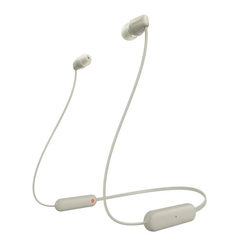 Detalle de Sony WI-C100 Auriculares Bluetooth beige