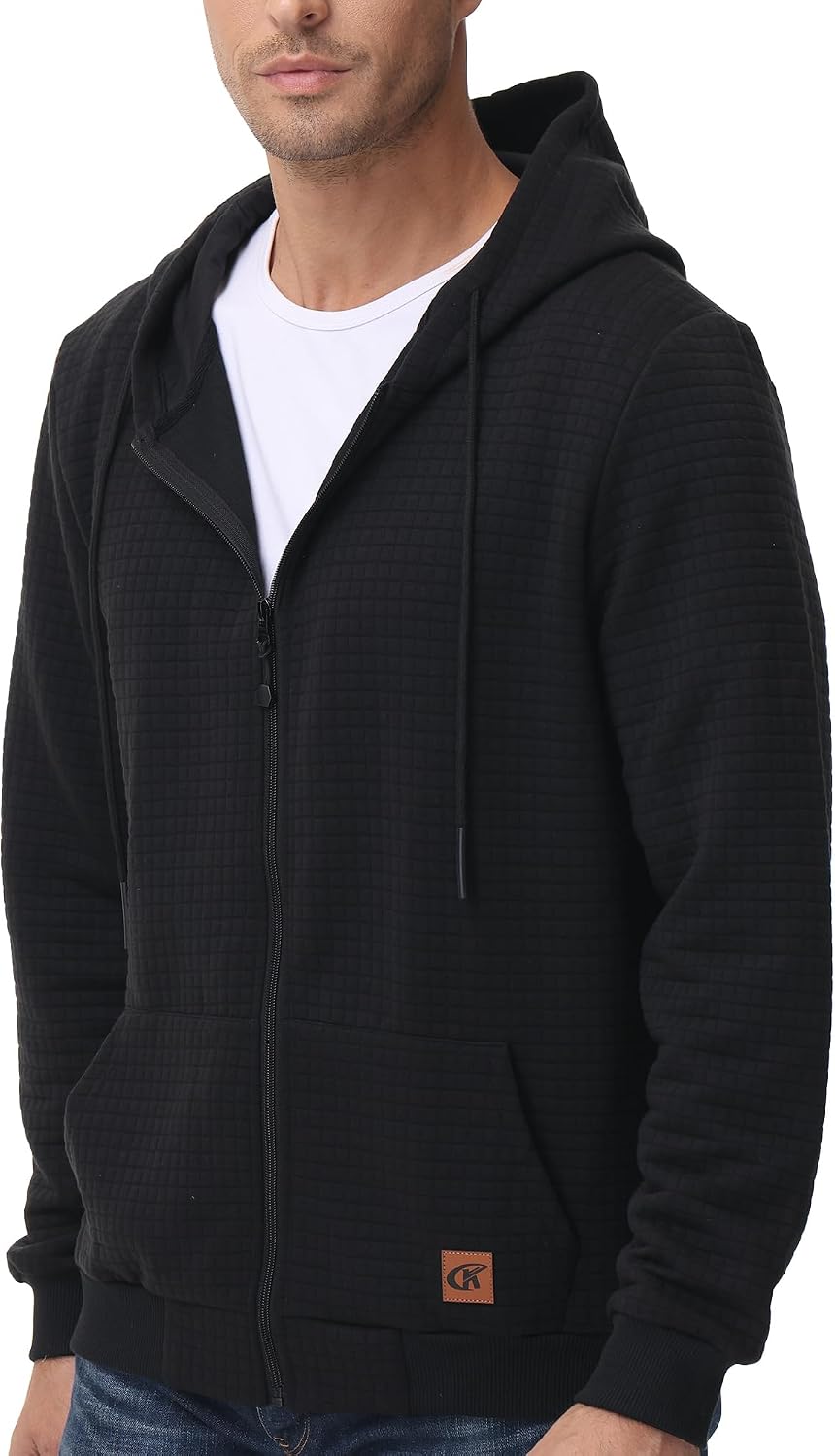 Thumbnail 3 de Tyhengta Herren Kapuzenpullover mit Reißverschluss und Taschen – Sportliche Jacke aus 96% Polyester