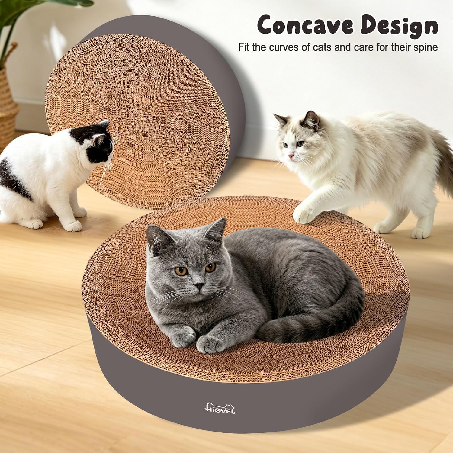Detalle de HIOVEL cat scratching board 41cm 2-in-1