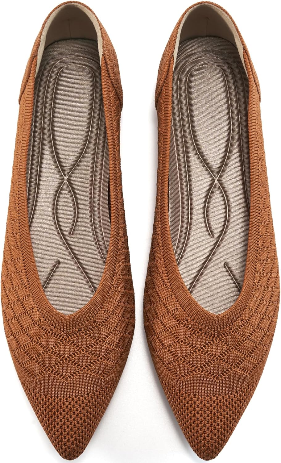 Thumbnail 6 de Aomigoct Dressy Comfortable Womens Flats: All-Day Office Knit Comfort Meets Professional Style