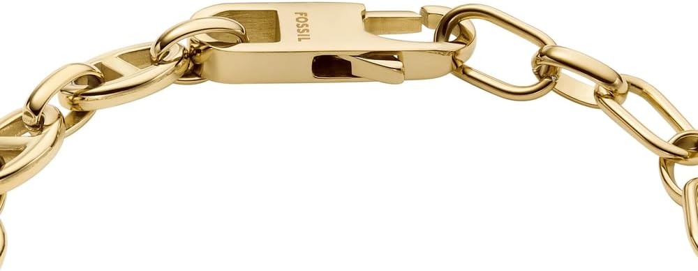 Thumbnail 2 de Fossil bracciale a catena da donna in acciaio inox dorato con chiusura a moschettone