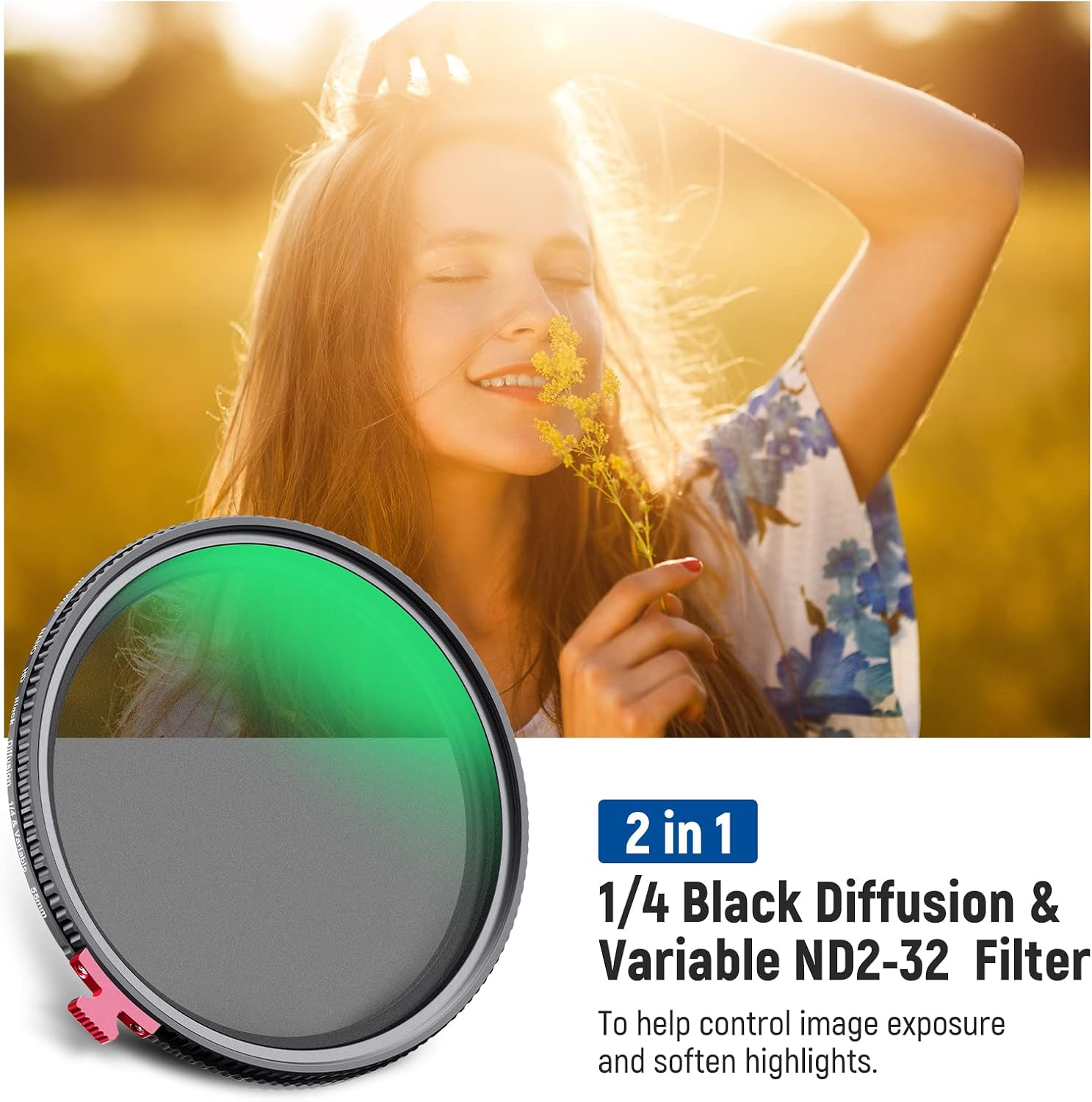 Thumbnail 1 de NEEWER 55mm Variable ND Filter 2‑in‑1
