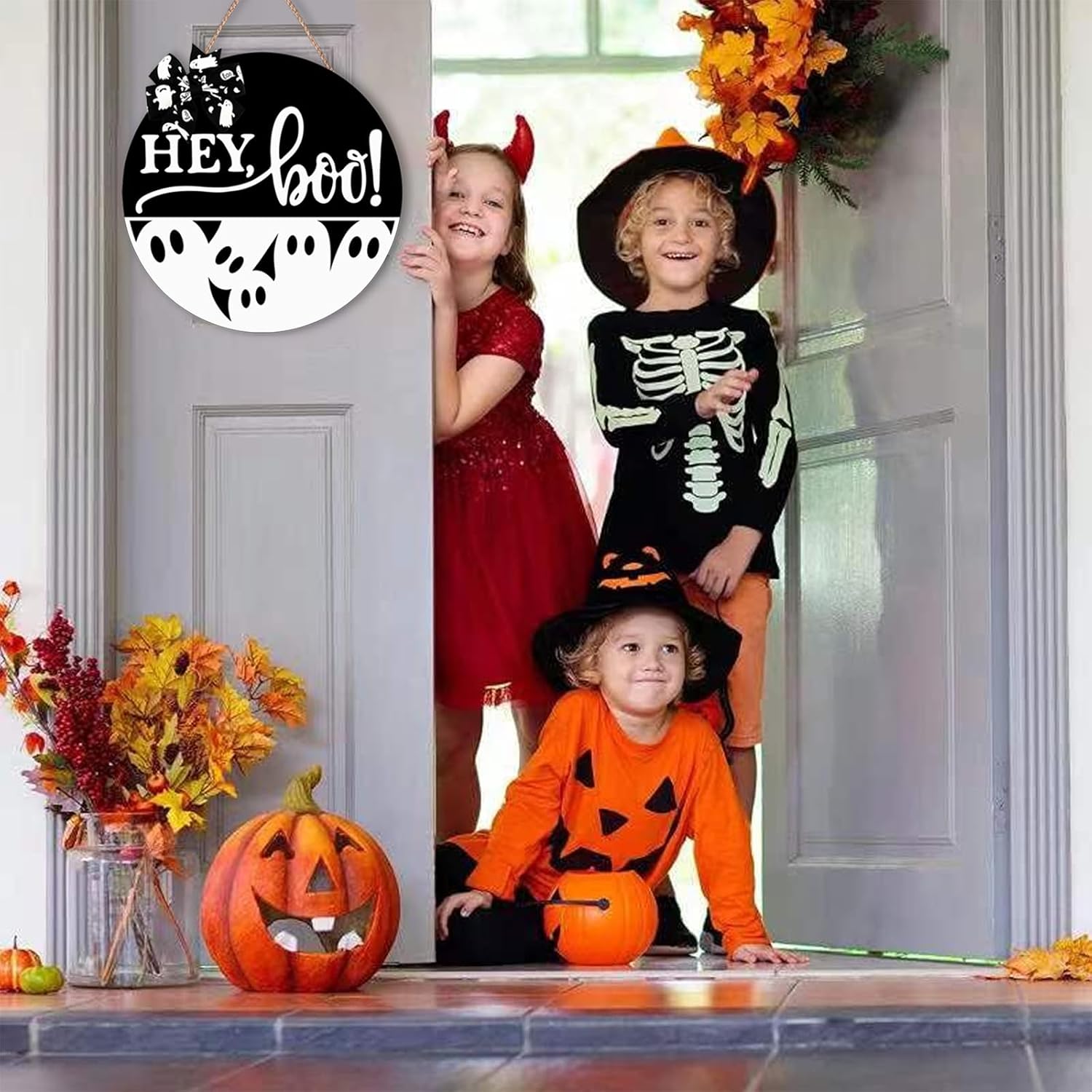 Thumbnail 4 de Halloween Ghost Door Sign, 12 x 12 inches
