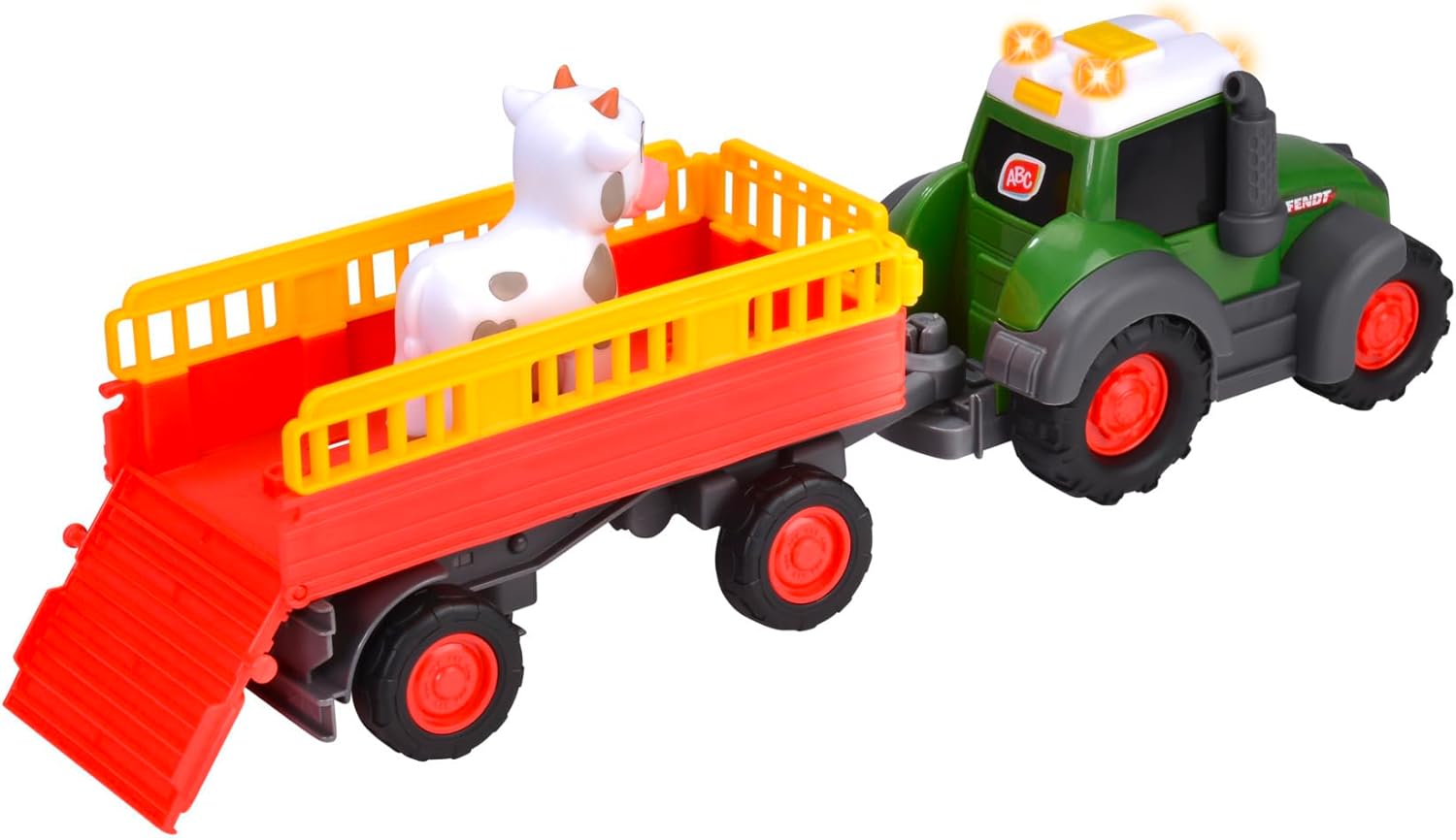 Thumbnail 1 de Dickie Toys ABC trattore Fendti: il trenino della fattoria 30 cm con mucca, luce e suono