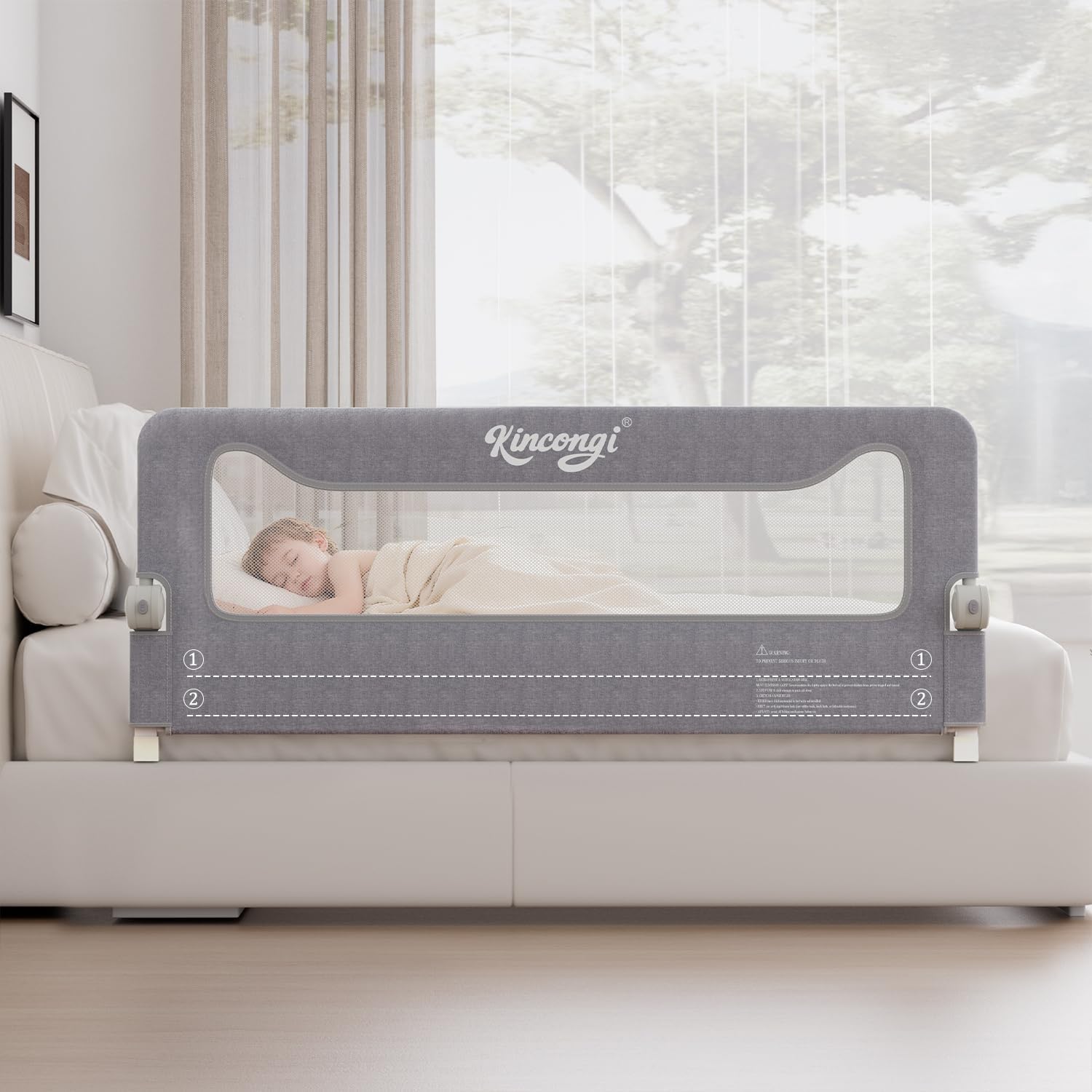 Detalle de Kincongi Toddler Bed Rail, 59-Inch