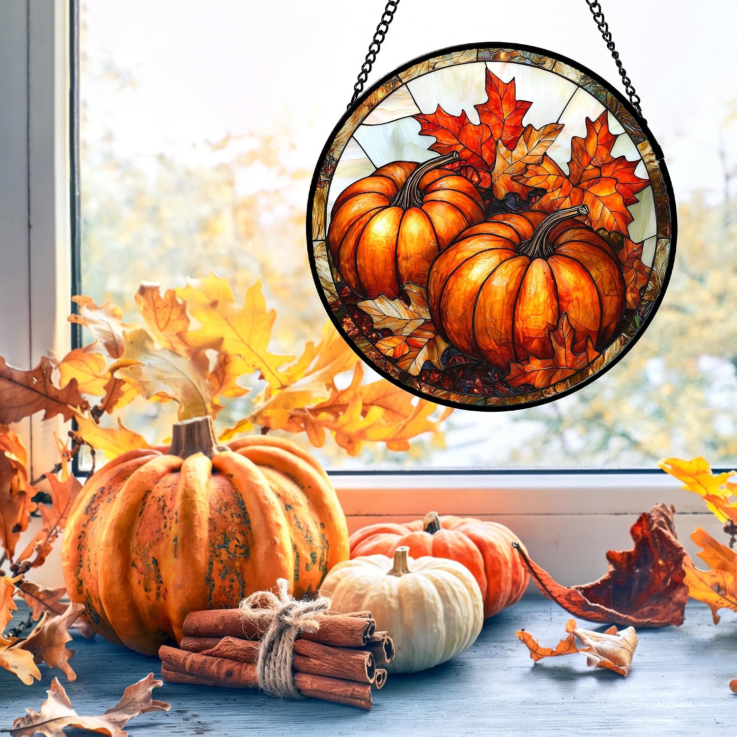 Detalle 1 de Stained Glass Suncatcher, 7.8-Inch