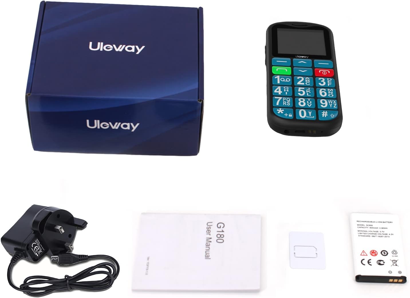 Thumbnail 6 de uleway Big Button Mobile Phone 800mAh