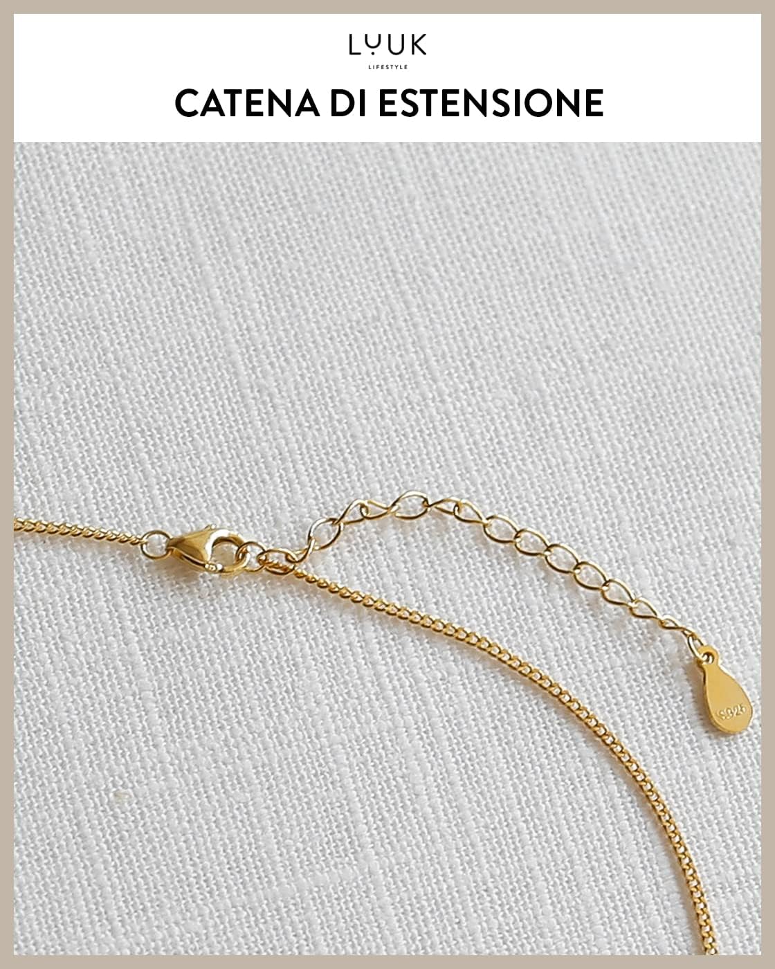 Thumbnail 6 de LUUK LIFESTYLE collana in argento sterling 925 con ciondolo stella di mare e cartolina “HAPPINESS” (50 cm)