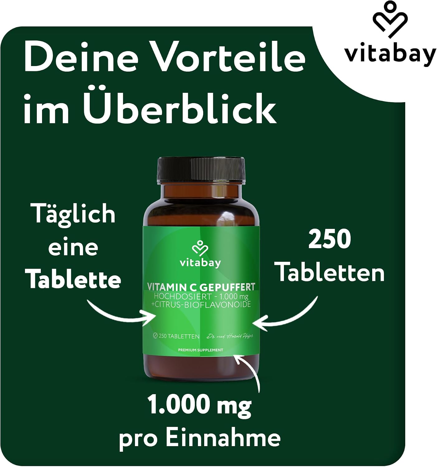 Thumbnail 5 de Vitabay Vitamin C 1000 mg vegane Tabletten