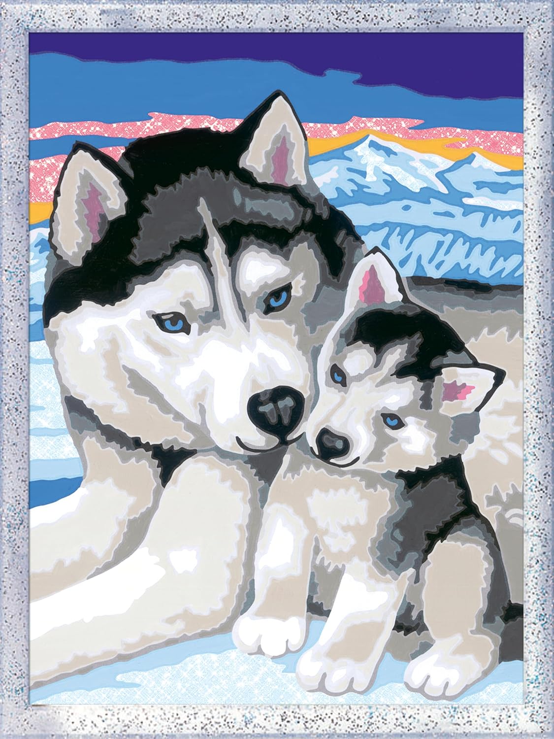 Detalle de Ravensburger Creart Husky dipingi con i numeri 18x24 cm 🎨