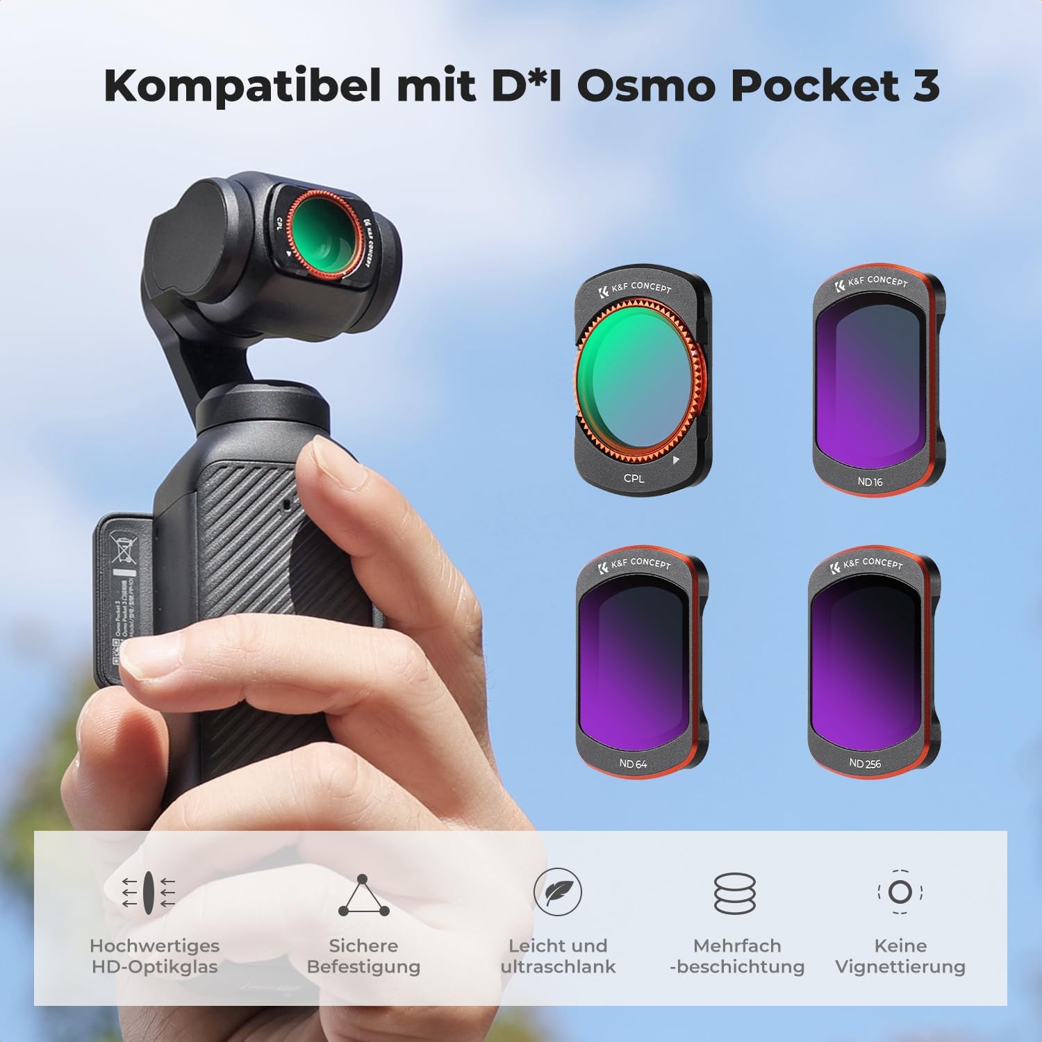 Thumbnail 4 de K&F CONCEPT Magnetisches ND Filter Set 4er Pack 🎥