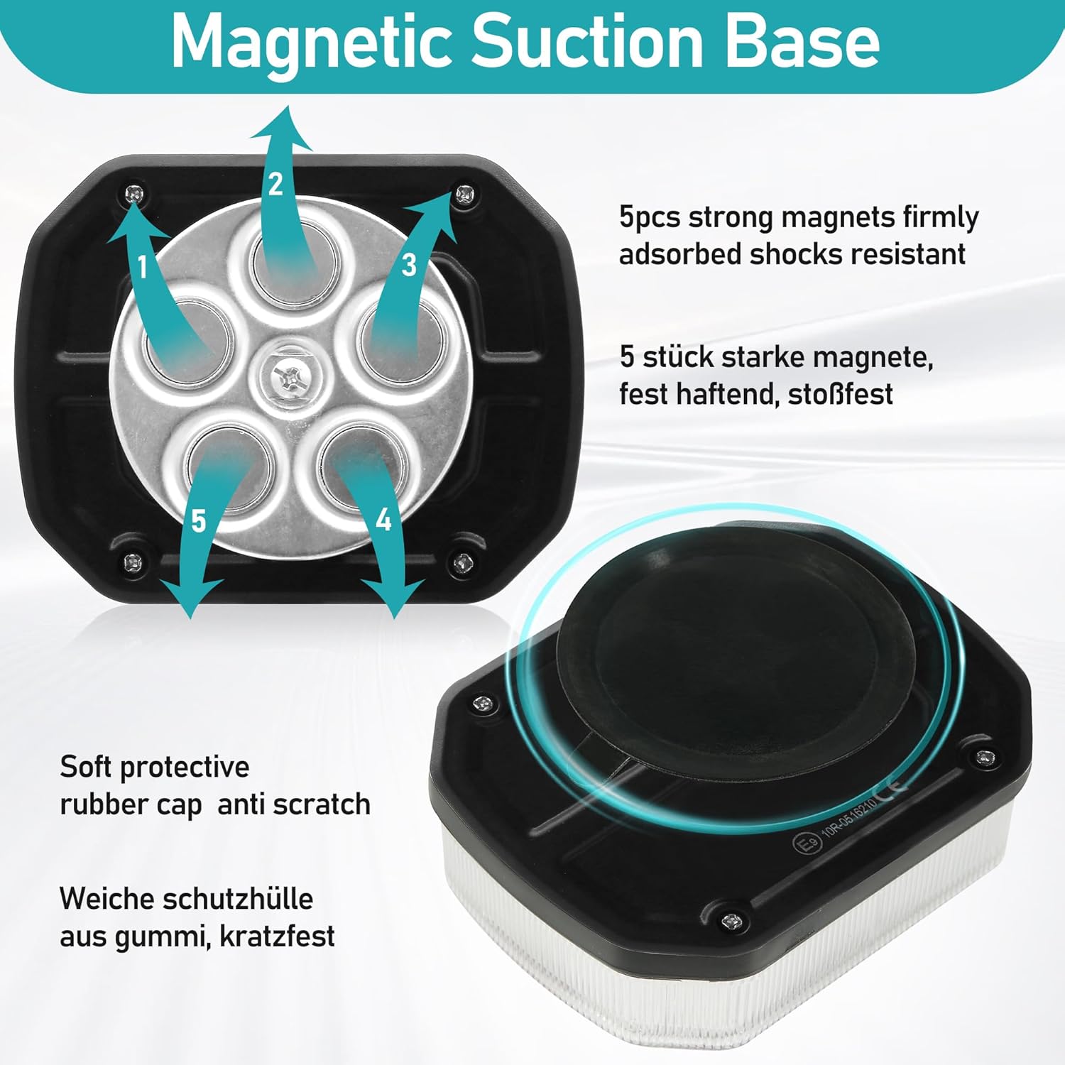 Thumbnail 5 de DARKGUARD Magnetic LED Trailer Lights Kit with 7 Pin Plug, IP65 (12V/24V) – 7.5m Cable