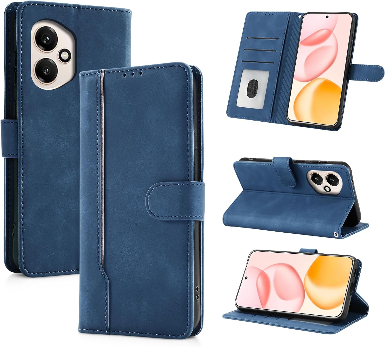 Thumbnail 6 de AsWant Handyhülle für Samsung Galaxy Xcover 7 – Premium Leder Flip Case mit Kartenfächern und Standfunktion (Rosa)