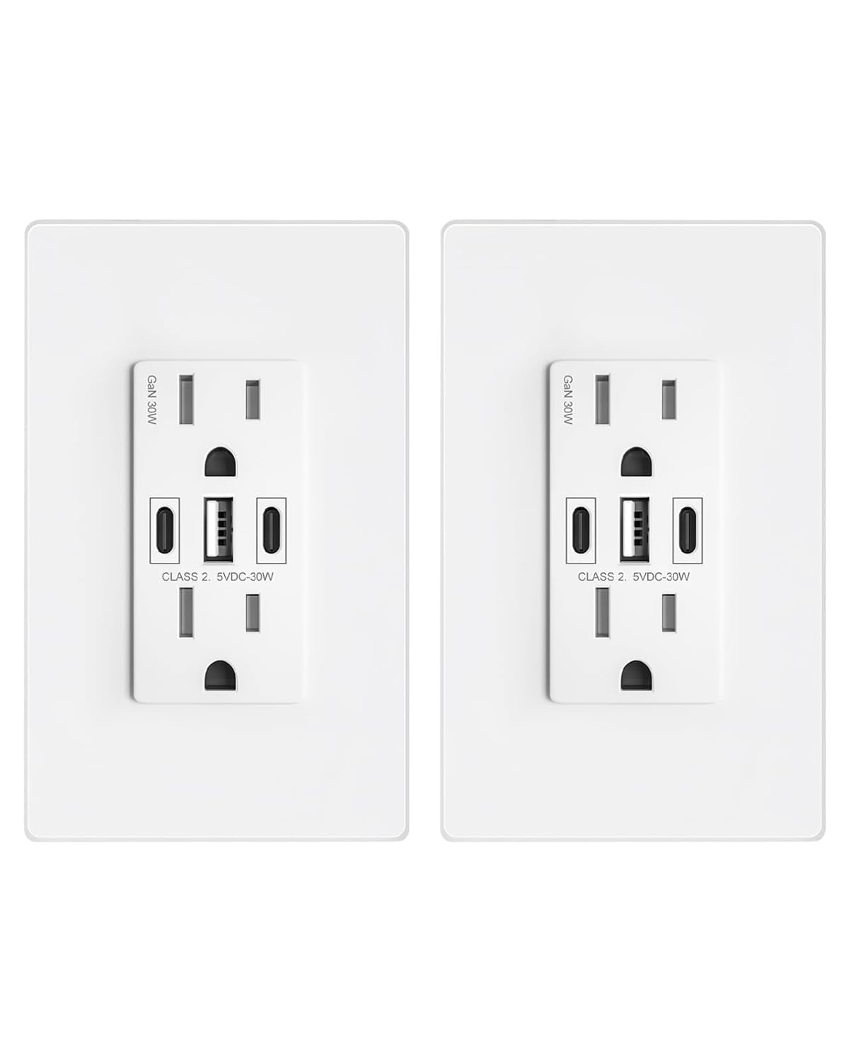Detalle de ABBOTECH ABBOTECH-XXX USB Wall Outlet, 30W GaN, 3 USB Ports
