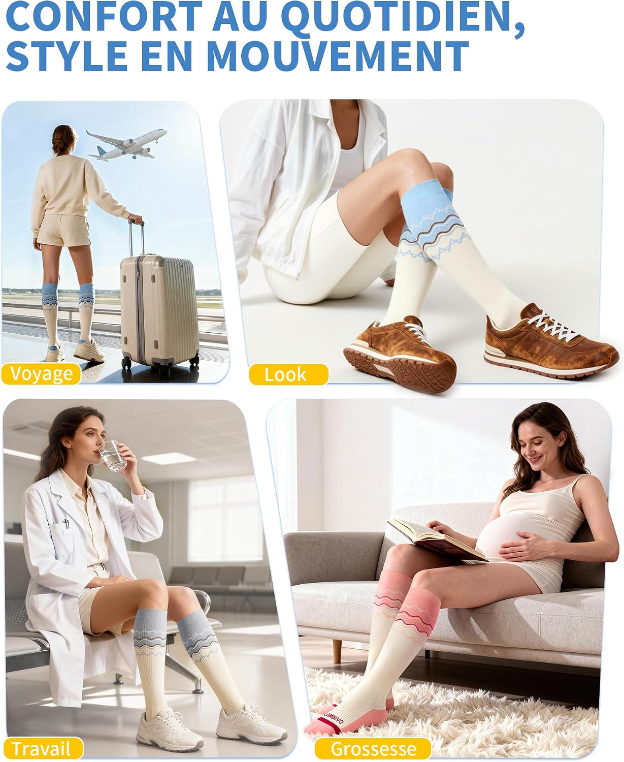 Thumbnail 6 de CAMBIVO compressiekousen voor dames, 15–20 mmHg, ademend en naadloos