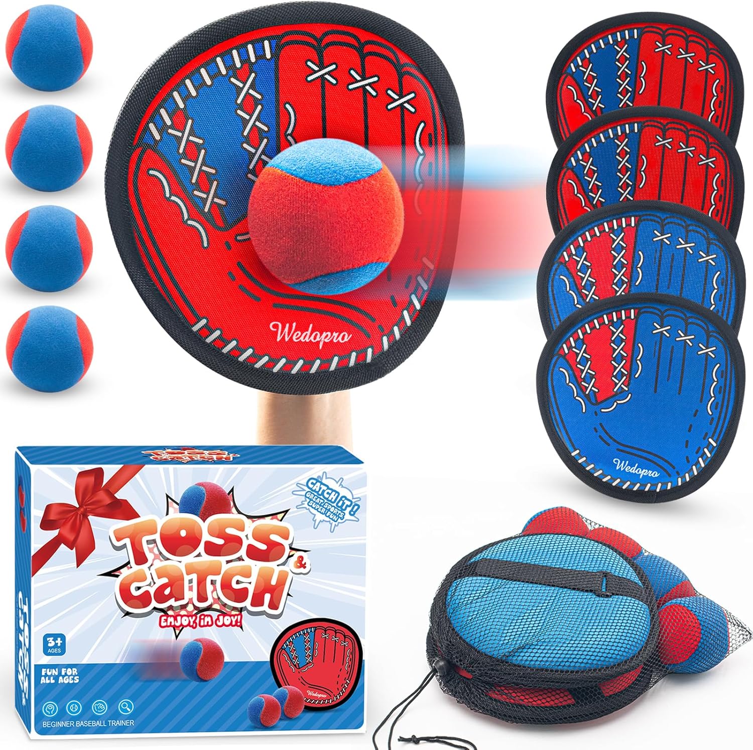 Toss and Catch Ball Game kids outdoor catch set