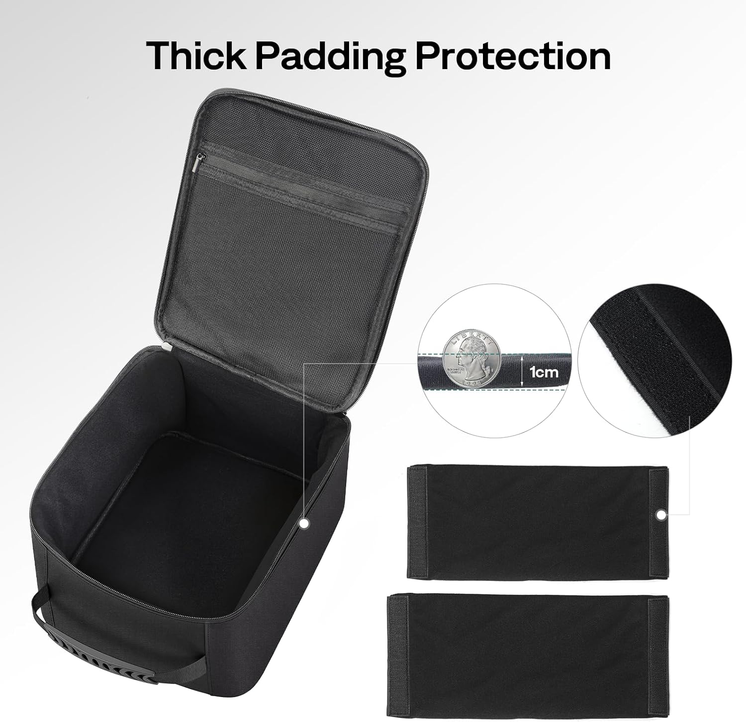 Detalle de Aurzen Projector Carrying Case for D1/D1 Pro and More: Portable Protection with Customisable Interior