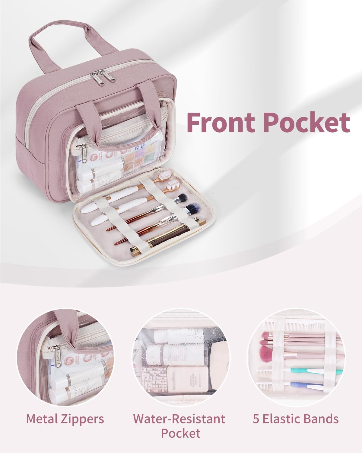 Detalle 2 de Narwey Full Size Toiletry Bag Large Wash Bag