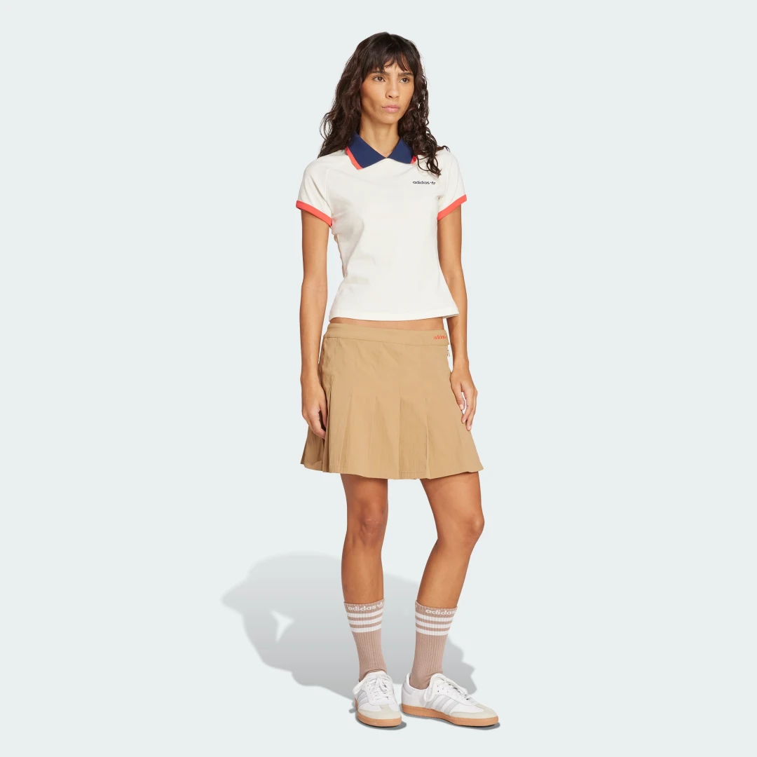 Thumbnail 2 de Adidas Falda Pleated Beige