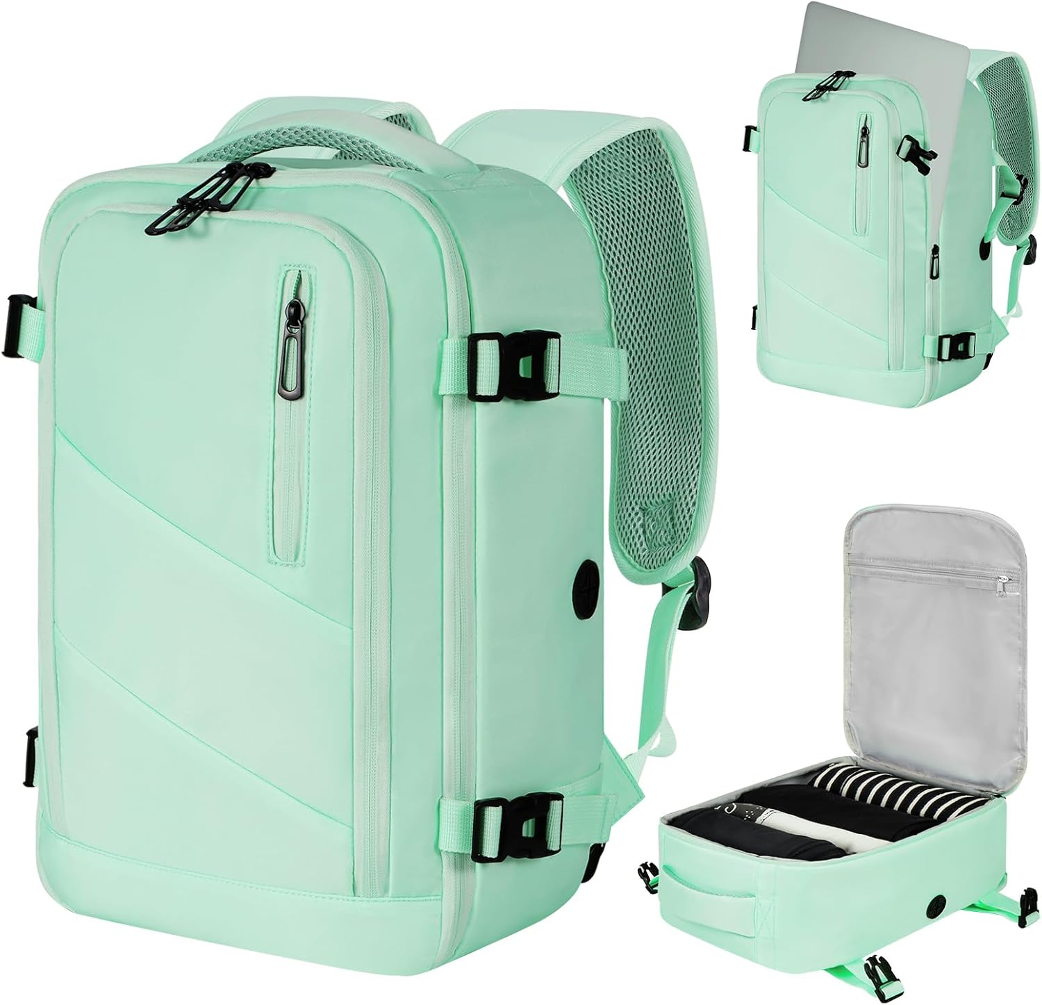 Detalle de Zaino da viaggio per cabine Ryanair – 40×36×20 cm, zaino bagaglio a mano resistente all’acqua