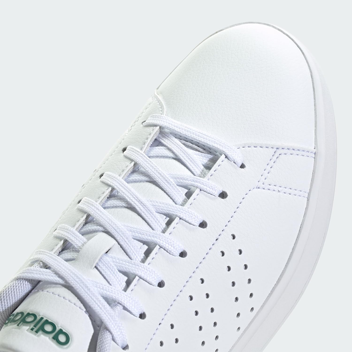 Detalle de adidas Uomo Advantage 2.0 Scarpe – Cloud White/Core Black/Green, 43 1/3 EU