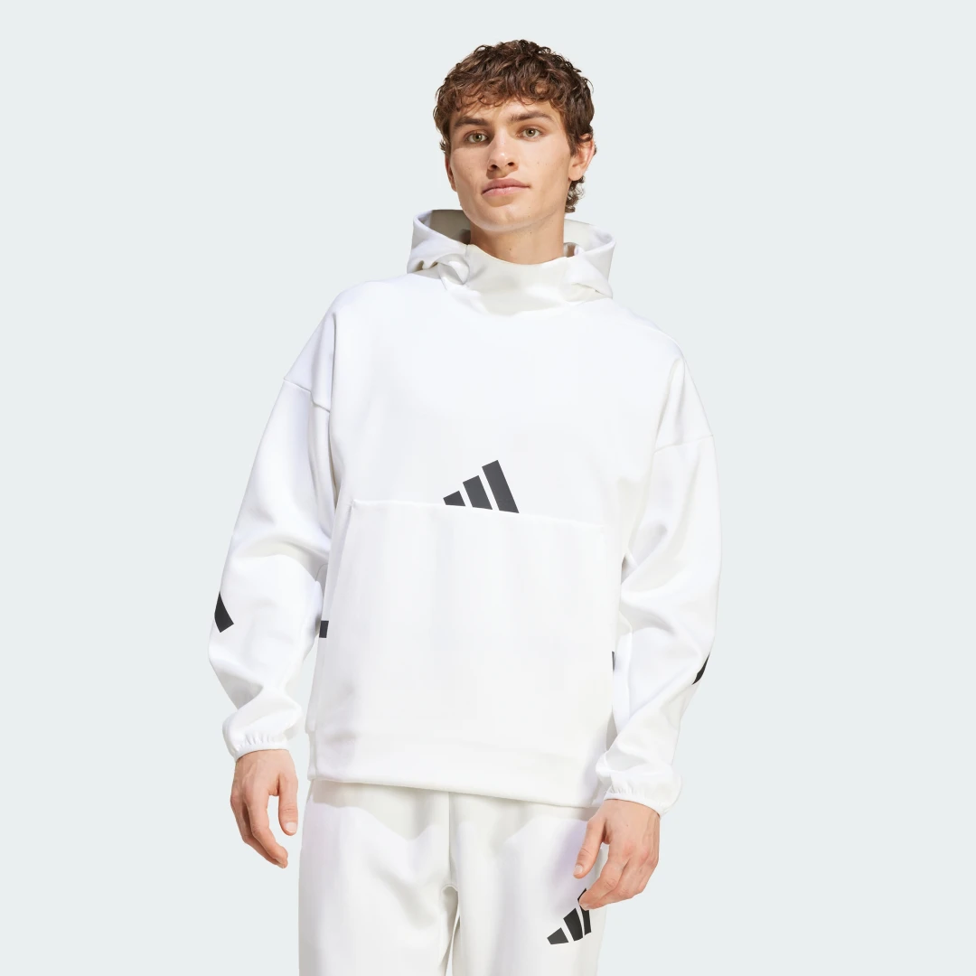 Detalle de Sudadera con capucha Z.N.E. de Adidas (Blanco)