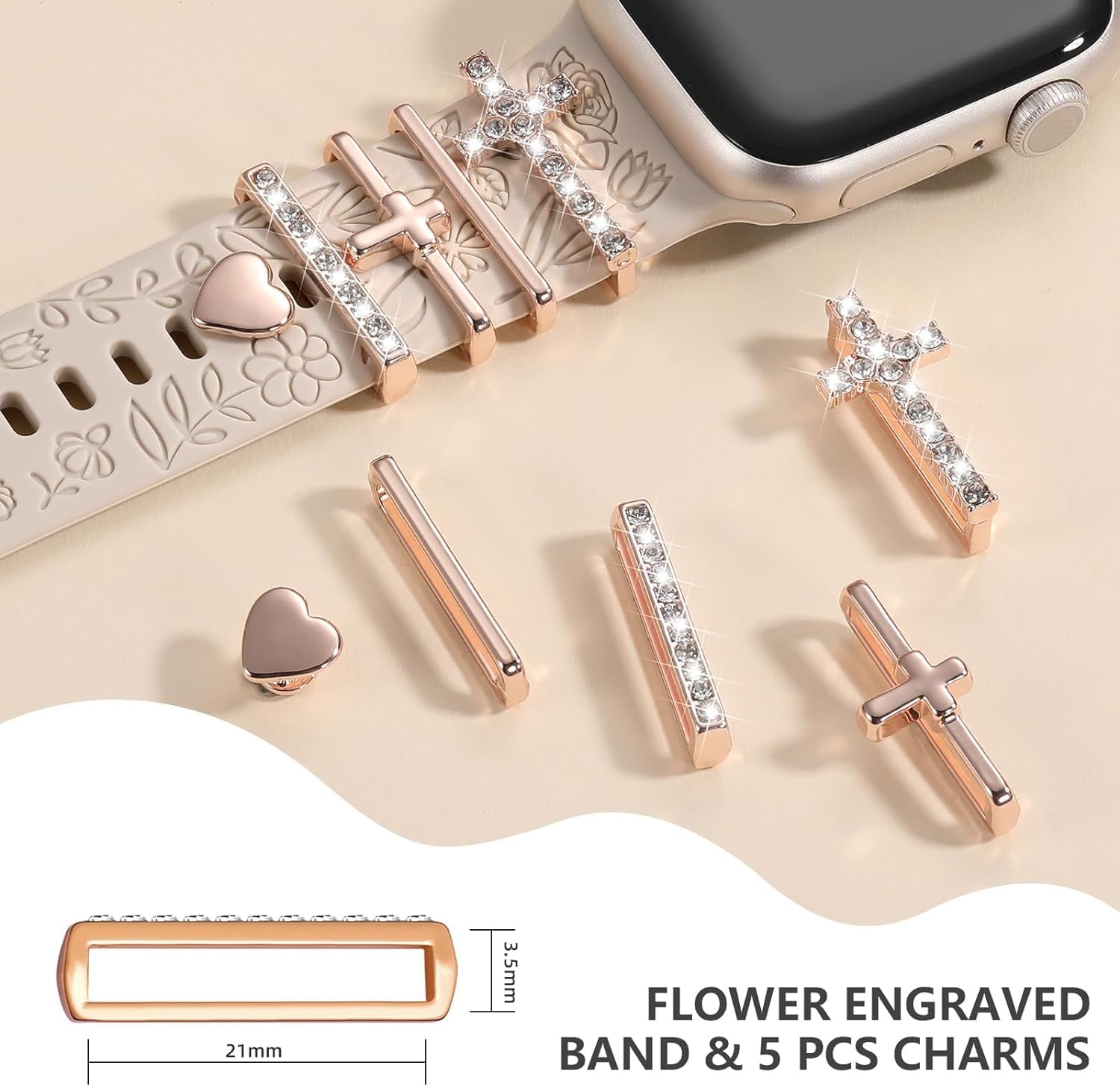 Thumbnail 3 de Cinturino Apple Watch in silicone 38mm incisi