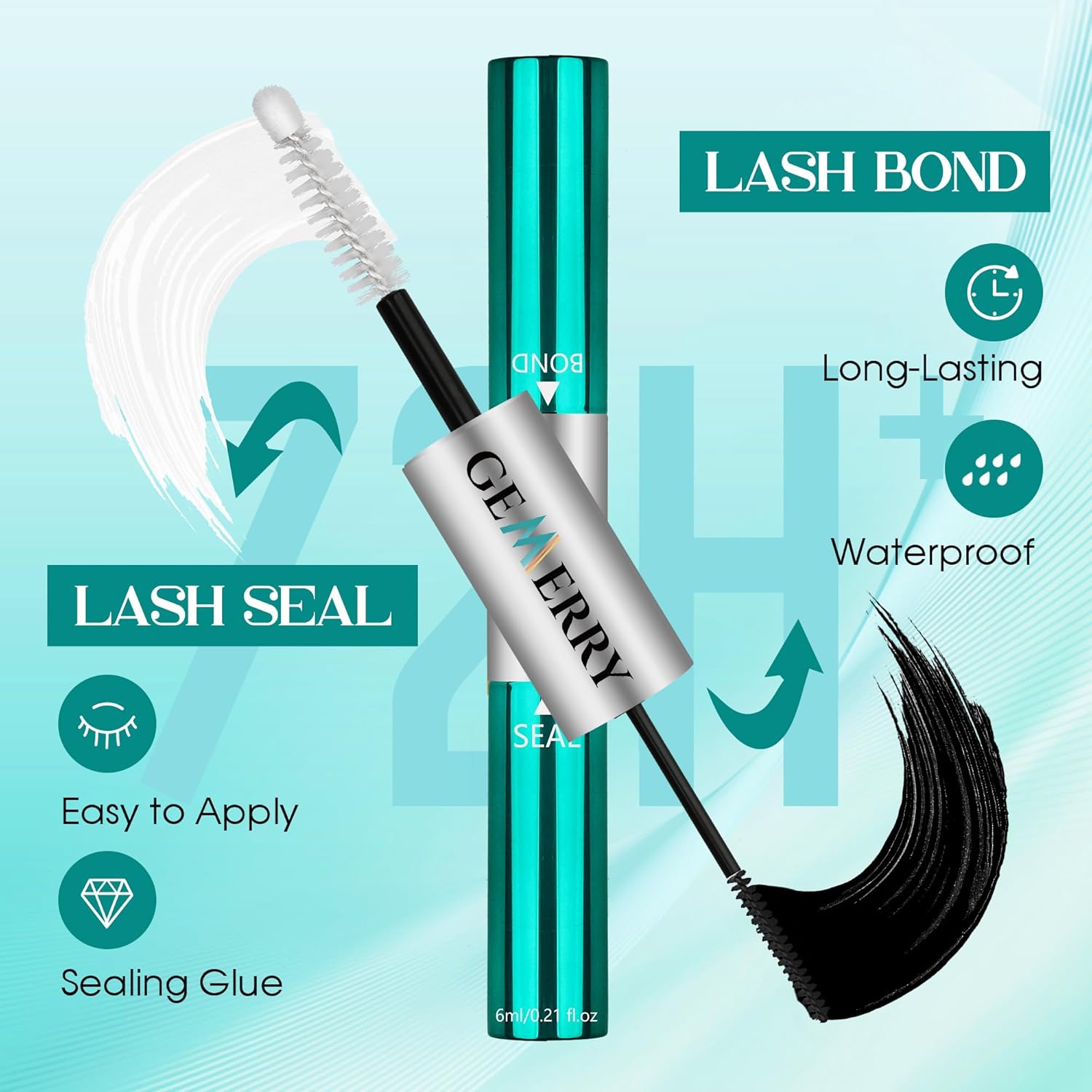 Detalle de GEMERRY Einzelwimpern-Set 40D/50D Cluster Wimpern 0.07D – DIY Wimpernverlängerung für Zuhause