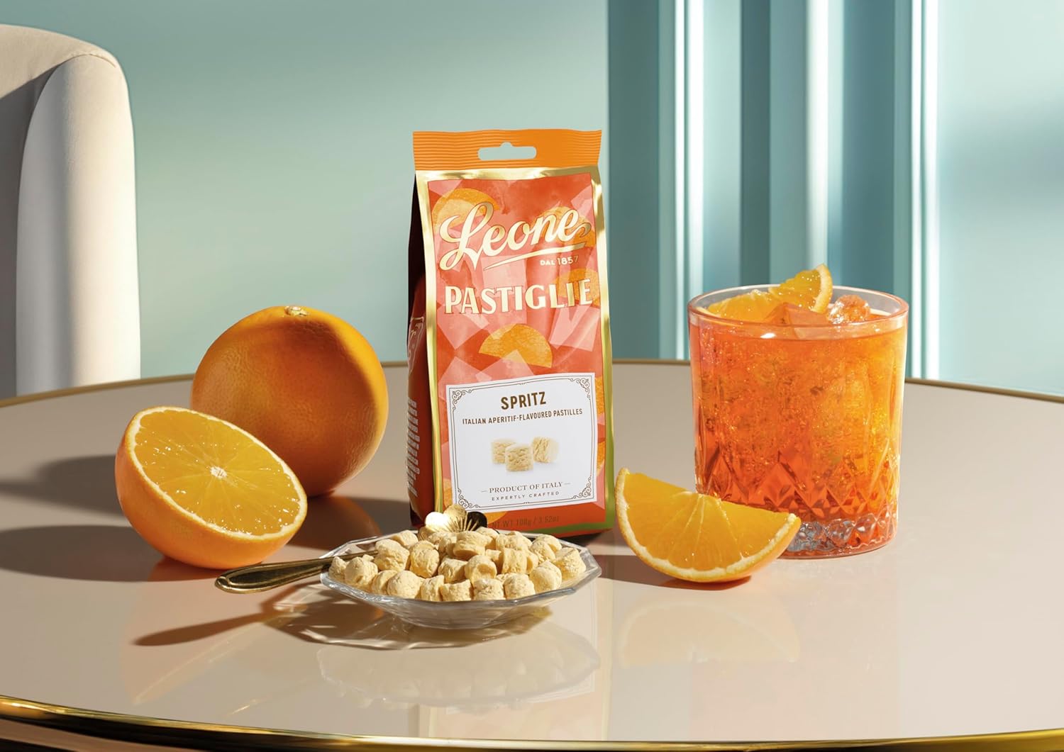 Detalle de Leone dal 1857 Sacchetti Pastiglie Leone Spritz – 3 × 100 g, Senza Glutine e Vegane