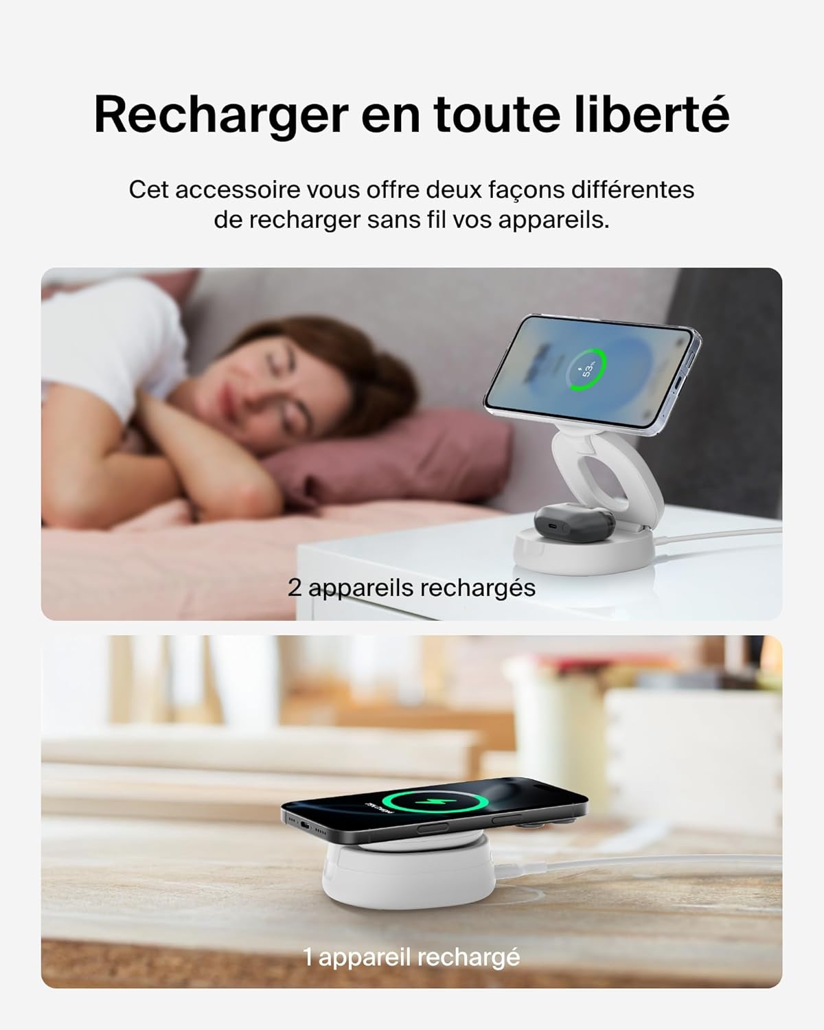 Thumbnail 4 de Belkin BoostCharge 2-en-1 pliable 15 W pour iPhone