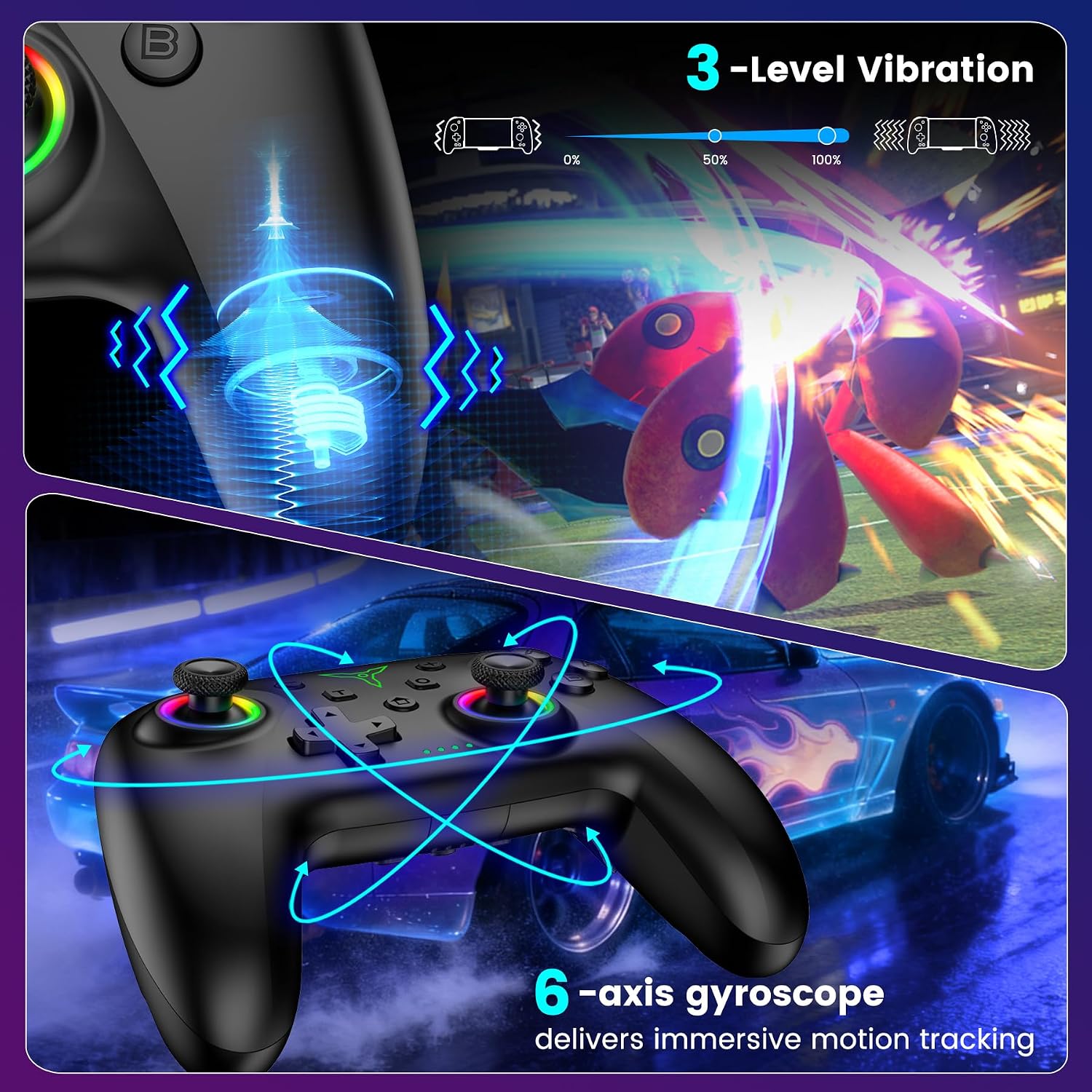 Thumbnail 6 de BEBONCOOL GAMING Switch 2 Controller mit Ladestation