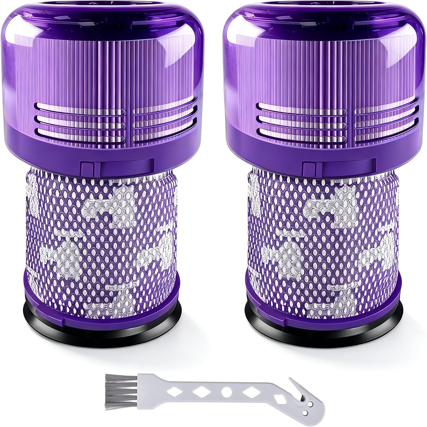 Detalle de Syxtidy Ersatzfilter-Set für Dyson V12 Detect Slim/Absolute – 2 Filter + Reinigungswerkzeug