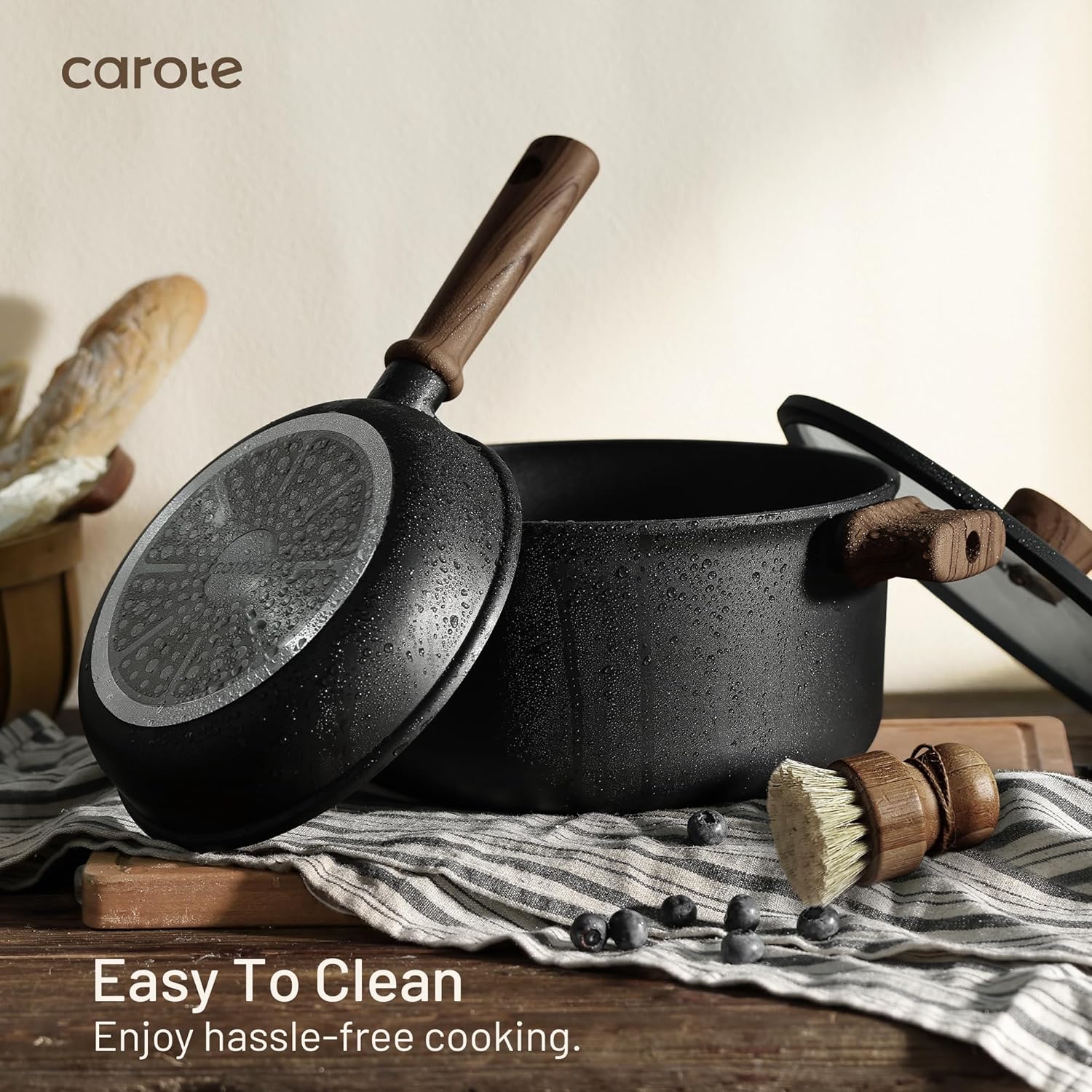 Detalle 2 de CAROTE 44pcs Titanium Nonstick Cookware Set