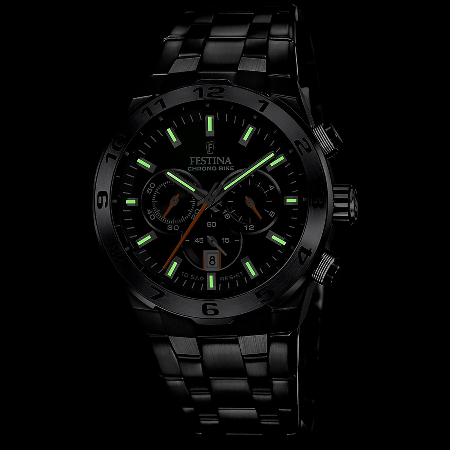 Thumbnail 4 de Festina Herren-Uhr analog F20673/2 Chronograph – schwarzer Edelstahl (316L), Quarz, Mineralglas, 10 ATM