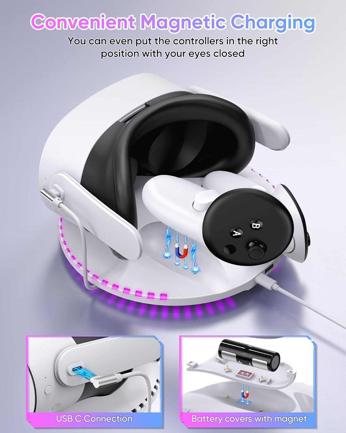 Thumbnail 5 de Kinwin 30W Fast Charging Dock for Meta Quest 3S Accessories
