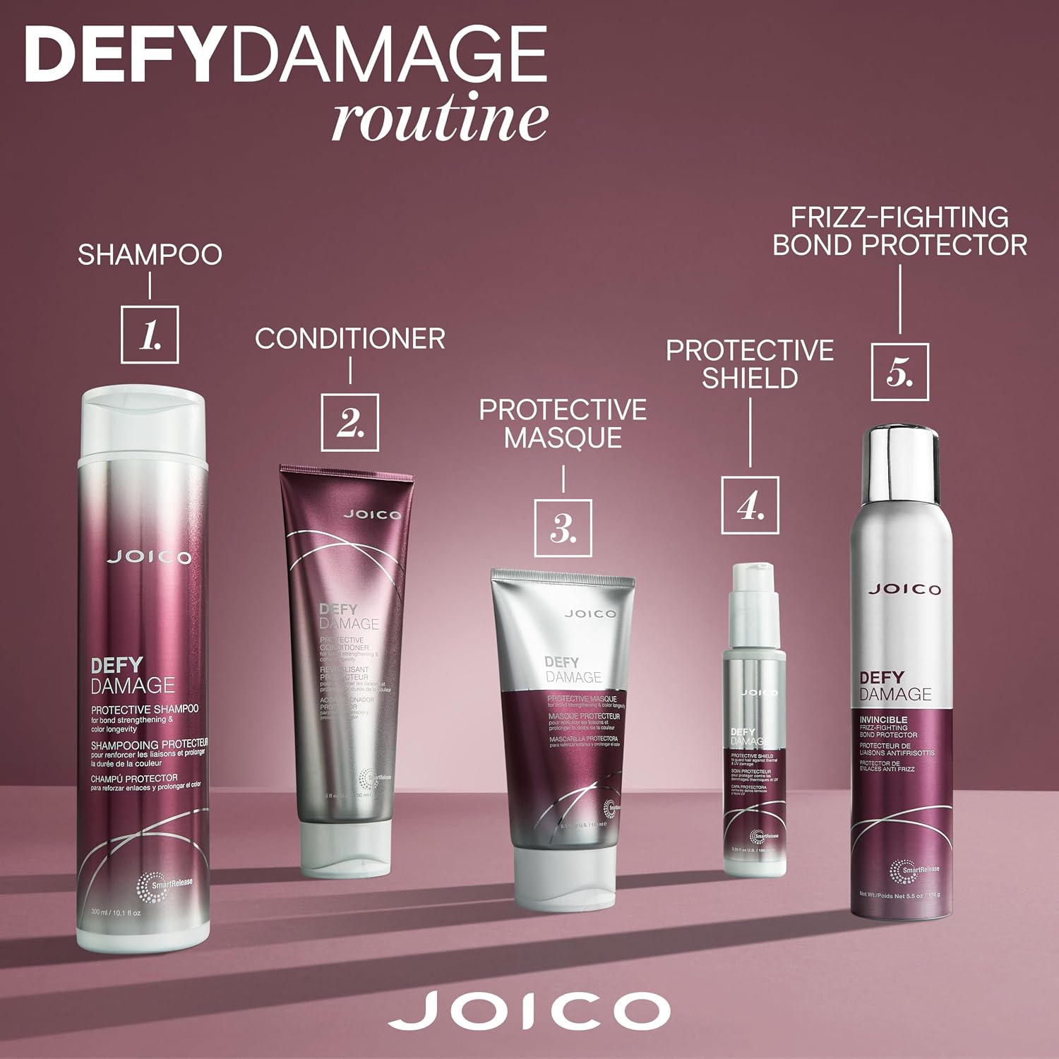 Detalle de Joico 3080709 Defy Damage Protective Shampoo, Sulfate-Free, 10.1 fl oz