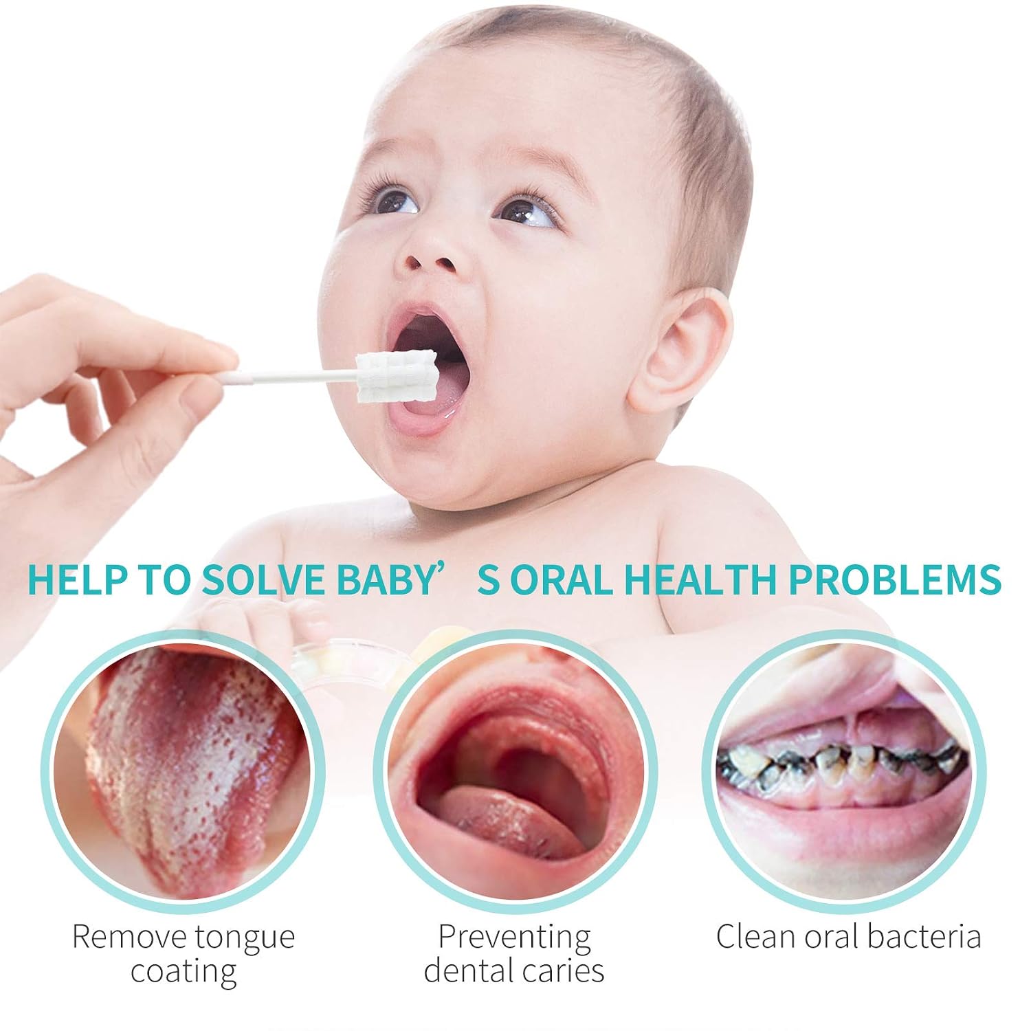 Thumbnail 1 de dearlomum Baby Tongue Cleaner 48PCS