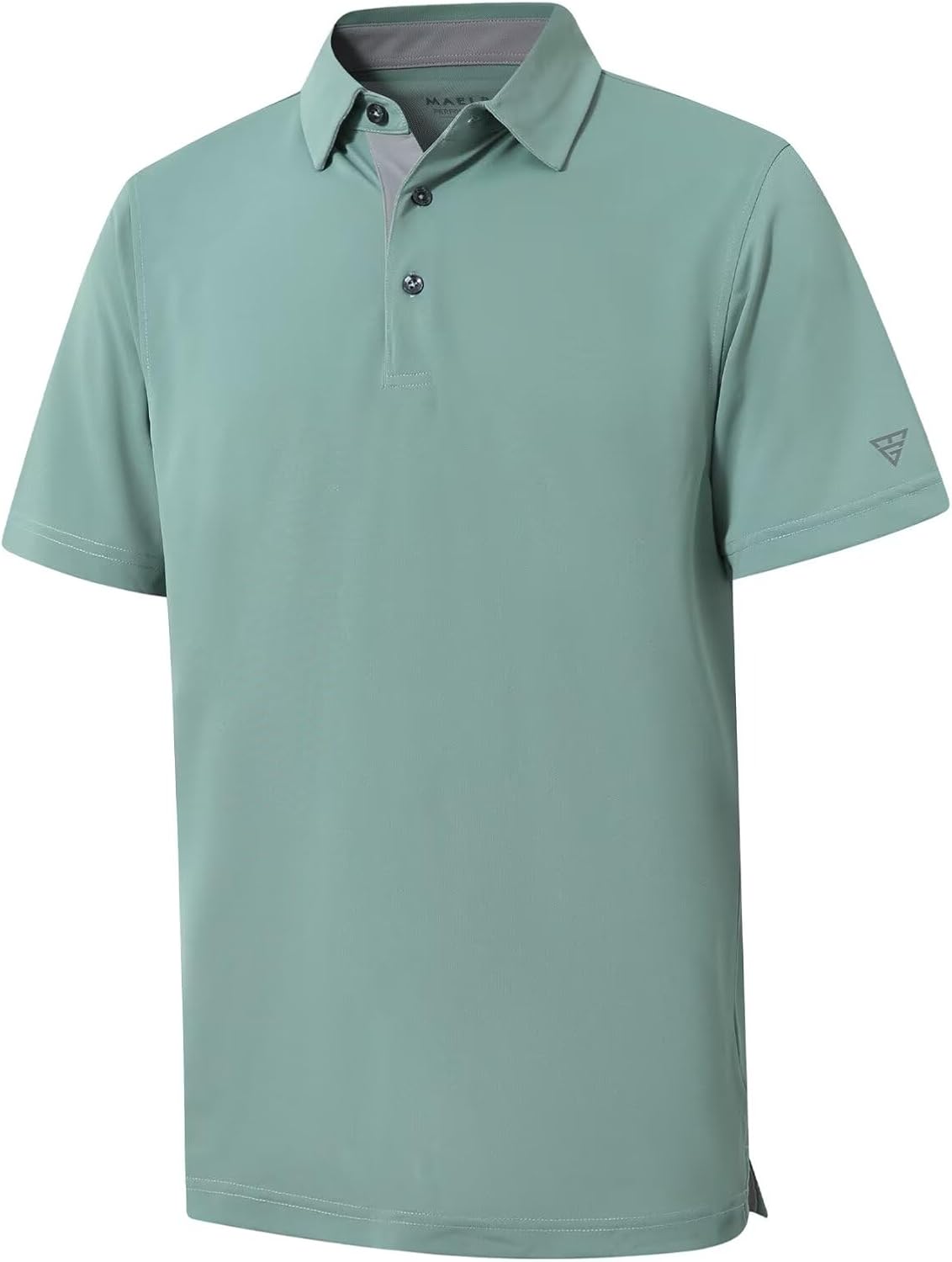 Detalle de Mens Golf Shirt Short and Long Sleeve Moisture Wicking Dry Fit Performance Solid Polo