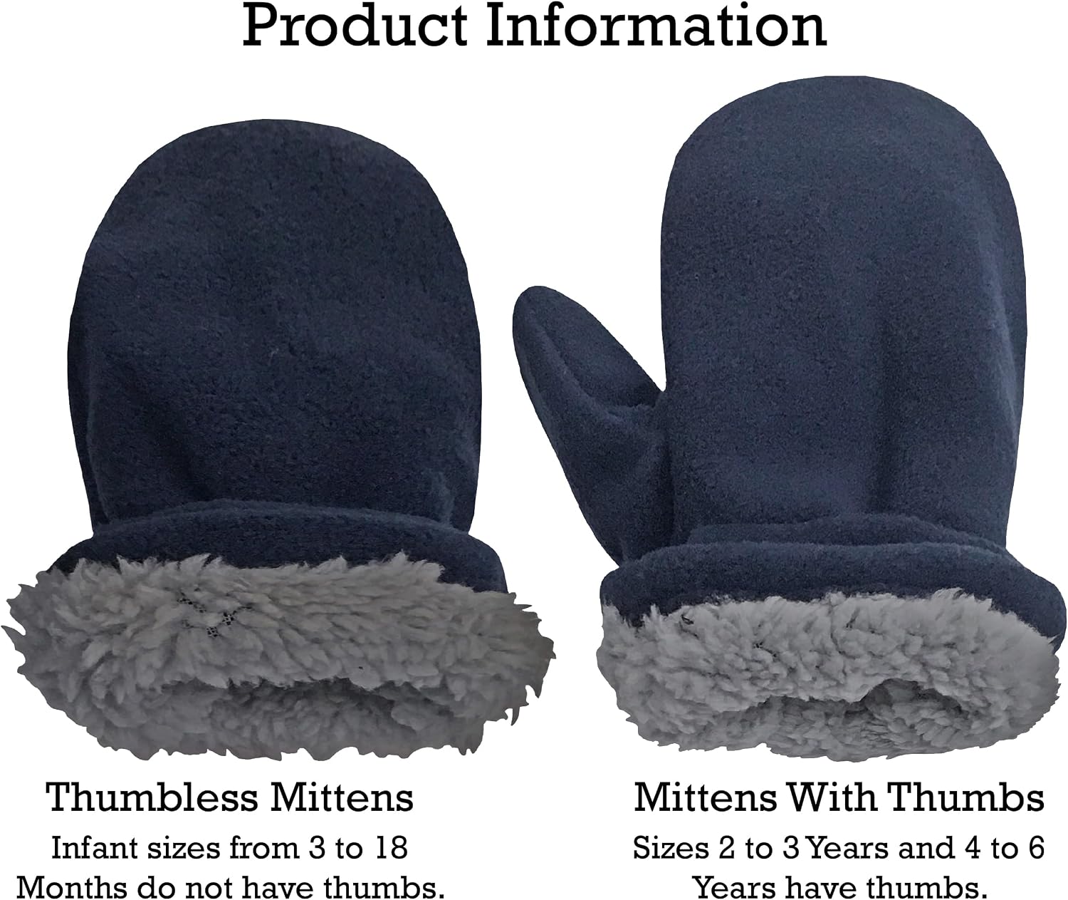 Thumbnail 6 de N'Ice Caps Baby Toddler Mittens 2 Pairs