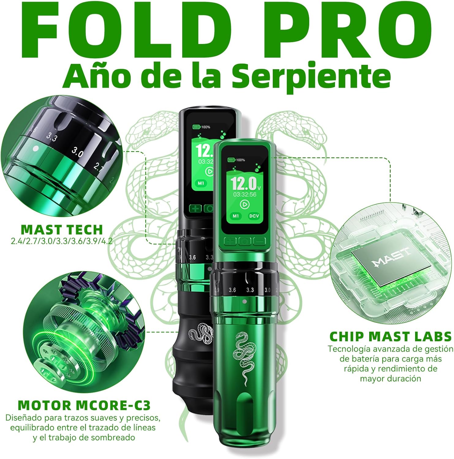 Detalle 2 de Dragonhawk Fold Pro Mcore-C3 3000mAh inalámbrica