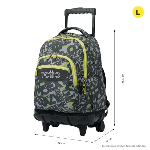 Detalle de TOTTO Renglones 26 L mochila con ruedas